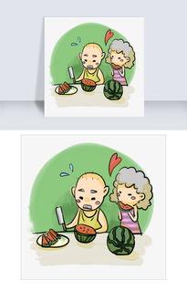 老太太吃瓜素材,老太太的欢乐食瓜时光